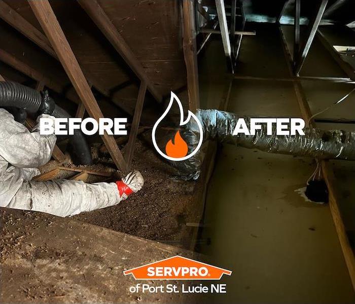 servpro poster of B&A fire debris cleanup
